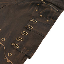 Load image into Gallery viewer, PT263 Punk coffee-colored woven wide-leg pants
