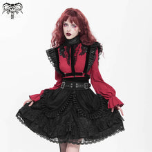 Load image into Gallery viewer, AS159 Shoulder ruffled lace-up maid body harness
