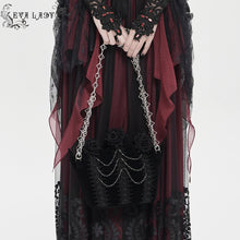 Load image into Gallery viewer, EAS04101 Black Bat-Wing-Opening Velvet Handbag
