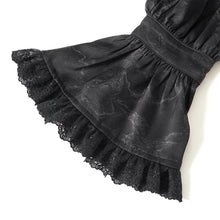Load image into Gallery viewer, SHT15601 Two-Tone Textured Woven Gothic Shirts with Bow Tie
