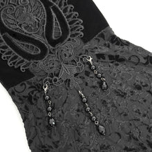 Load image into Gallery viewer, PT272 Hollow out Thigh mesh flocked flared trousers
