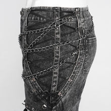 Load image into Gallery viewer, PT277 Punk ripped trousers
