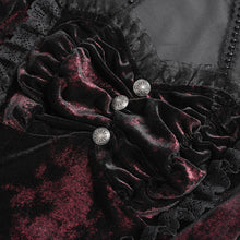 Load image into Gallery viewer, ETT04202 Wine Halter neck velvet flared long-sleeved T-shirt
