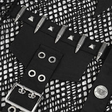 Load image into Gallery viewer, SHT162 Diamond Mesh Punk Shirt with Accordion Pockets Cuffs
