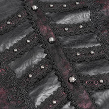 Load image into Gallery viewer, SHT14602 Dark red Gothic two-tone cashew jacquard long-sleeved shirts
