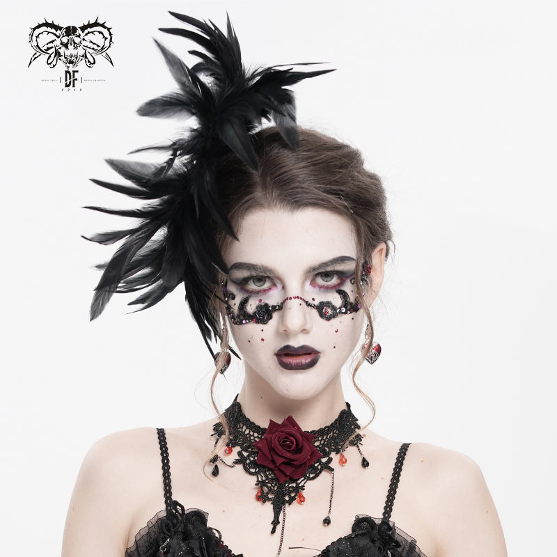 AS245 Fan-shaped feather with magnetic jewelry clip