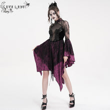 Load image into Gallery viewer, ESKT05302 summer gothic Cheongsam style small flower mesh dress
