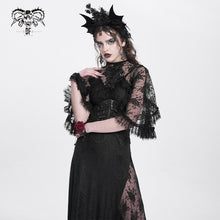 Load image into Gallery viewer, SKT172 Gothic High Slit Lace Asymmetric Long Dress
