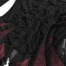 Load image into Gallery viewer, ETT04502 Red 3D Floral Knit Gothic T-Shirt
