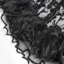Load image into Gallery viewer, SKT256 Gothic Jacquard and Purple Satin Patchwork Slip Dress
