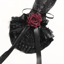 Load image into Gallery viewer, GE04902 Lolita Embroidered Velvet Rose Mid-Length  Oversleeves
