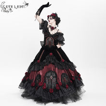 Load image into Gallery viewer, ESKT073 Gothic High end Custom-made floral full skirt dress
