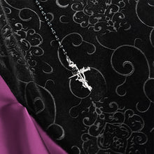Load image into Gallery viewer, SKT23602 Black And Purple Gothic embossed velvet fishtail skirt
