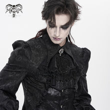 Load image into Gallery viewer, AS28801 Black Glossy irregular pleated woven Gothic shirt bow tie
