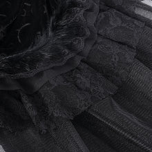 Load image into Gallery viewer, AS194 black women Gothic velvet pattern puffy lace leg warmers
