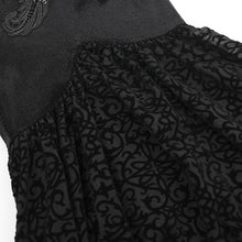 Load image into Gallery viewer, EPT017 Velvet and burnt-out flower mesh bell-bottom gothic women pants
