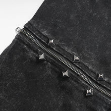 Load image into Gallery viewer, PT300 Punk-Style Straight-Leg Trousers with Acid-Wash Effect (Convertible into Shorts)
