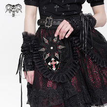 Load image into Gallery viewer, AS230 Coffin-shaped Gothic velvet jewelry clip
