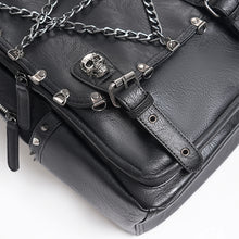 Load image into Gallery viewer, AS208 Punk inverted five-pointed star leather backpack
