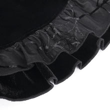 Load image into Gallery viewer, PT255 Gothic black women Pleated hem velvet shorts
