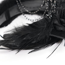 Load image into Gallery viewer, AS217 Gothic bat wings chain tassel headband
