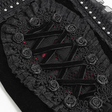 Load image into Gallery viewer, AS320 Gothic-style lace-trimmed coffin-shaped notebook cover
