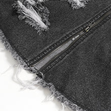 Load image into Gallery viewer, AS313 Distressed long denim leg warmers (punk style)
