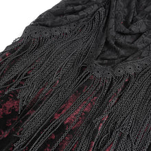 Load image into Gallery viewer, ESKT06502 Wine Gothic velvet dress with fur collar
