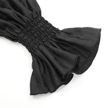 Load image into Gallery viewer, SHT12401 Black Gothic pattern satin long-sleeved men shirts
