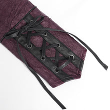 Load image into Gallery viewer, CT26302 Red Pleated Faux Leather Punk Jacket
