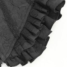 Load image into Gallery viewer, CST00801 Gothic Lace Up Rose Jacquard Pleated Suspender Corset
