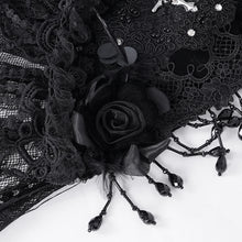 Load image into Gallery viewer, AS204 Gothic flower net tassel long veil

