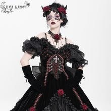 Load image into Gallery viewer, ESKT073 Gothic High end Custom-made floral full skirt dress
