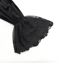 Load image into Gallery viewer, SHT12601  black glimmer Long-sleeved velvet shirts
