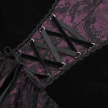 Load image into Gallery viewer, ESKT05302 summer gothic Cheongsam style small flower mesh dress
