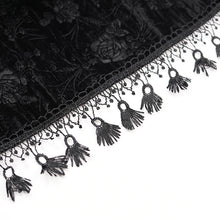 Load image into Gallery viewer, ECA018 Gothic Rose Embossed Velvet Feather Collar
