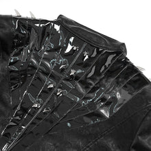 Load image into Gallery viewer, CT268 Shiny palace pattern leather punk jacket
