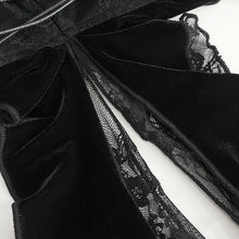 Load image into Gallery viewer, SX027 Gothic Velvet Lace mesh Sexy lingerie Bodysuit
