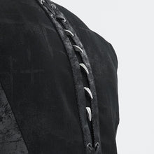 Load image into Gallery viewer, WT075 heat seal backing Cross Pattern Horn Rivet Men&#39;s Vest
