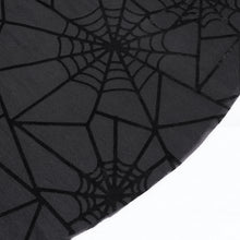 Load image into Gallery viewer, PT253 black women flocked spider web mesh flared trousers
