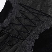 Load image into Gallery viewer, CT24701 Black Gothic long hooded long sleeve coat

