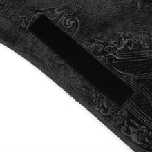 Load image into Gallery viewer, CT27001 Gothic pattern velvet long coat with multiple straps at the center front
