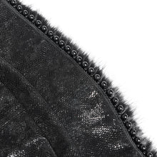 Load image into Gallery viewer, CT265 Gothic snake print fur collar long sleeve coat
