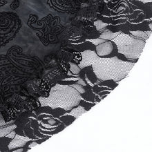 Load image into Gallery viewer, CT246 Gothic Women Flared Sleeves Tie-dyed flocked hooded cardigan jacket
