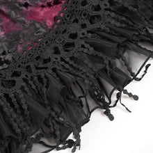 Load image into Gallery viewer, SKT25102 Red Heart-Patterned Corduroy &amp; Velvet Patchwork Gothic Mini Skirt
