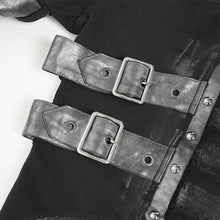 Load image into Gallery viewer, PT285 Punk trousers with hand-painted coffin-shaped thighs
