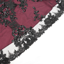 Load image into Gallery viewer, ESKT05702 red Sequined Lace Mesh Gown Dress
