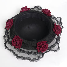 Load image into Gallery viewer, AS261 Small Rolled-Brim Velour Beanie with 3D Rose Embellishment on the Brim
