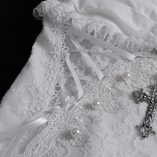 Load image into Gallery viewer, SKT21902 white lolita halterneck tunic dress
