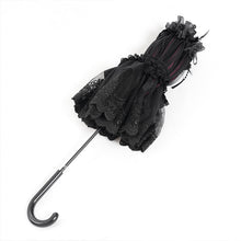 Load image into Gallery viewer, EAS034 Gothic black and red lace small umbrella
